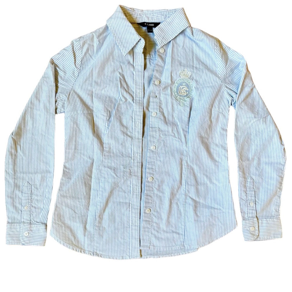 E.Land Striped Blouse